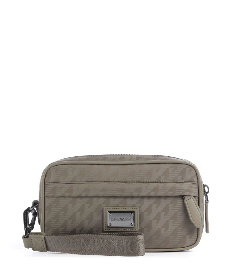 Emporio Armani Eagle All Over Kulturbeutel stone gray