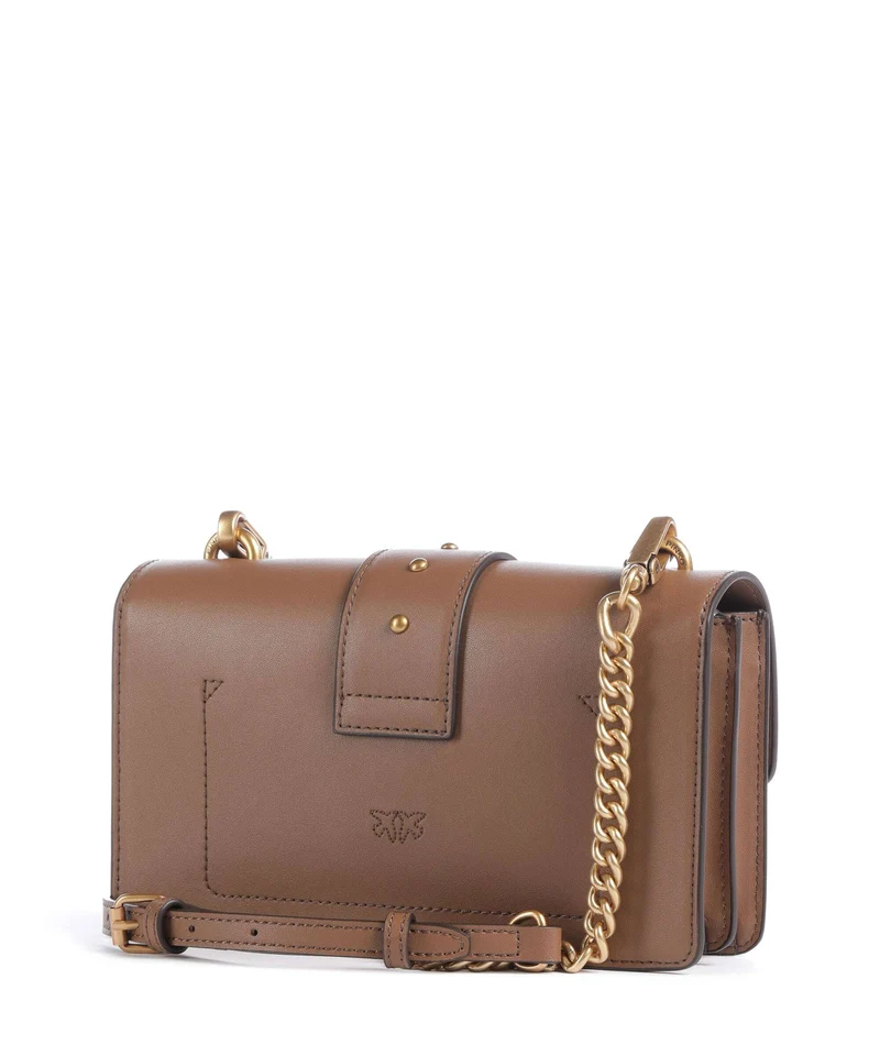 Pinko Love One Mini Umhängetasche marrone cognac/antique gold