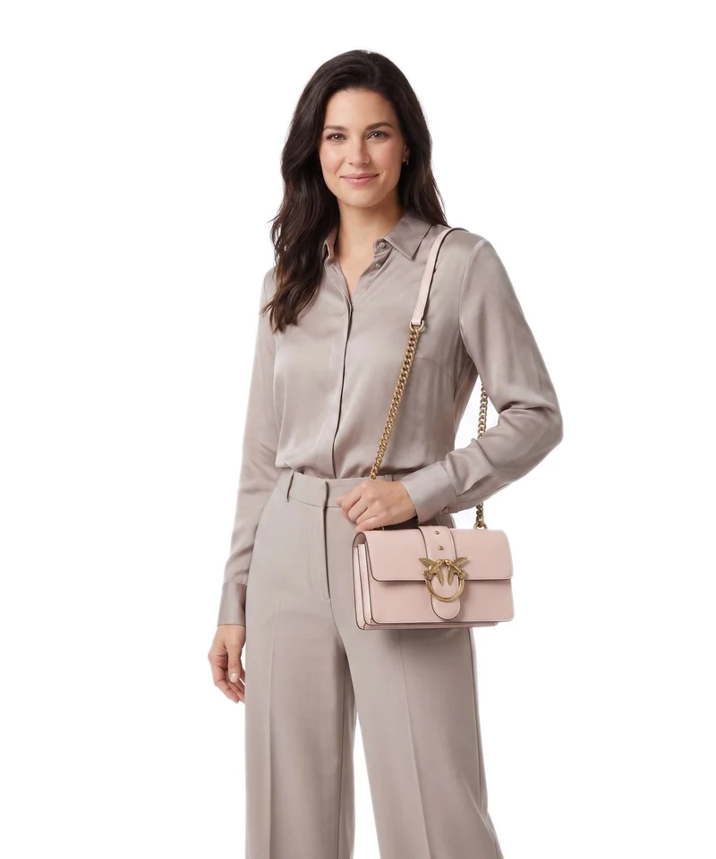 Pinko Love One Mini Umhängetasche rosa cammeo/antique gold