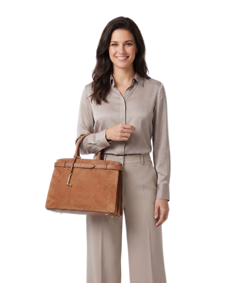 Lancel Faubourg M Handtasche camel