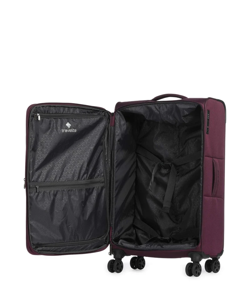 Travelite Cubis 4-Rollen Trolley Set berry
