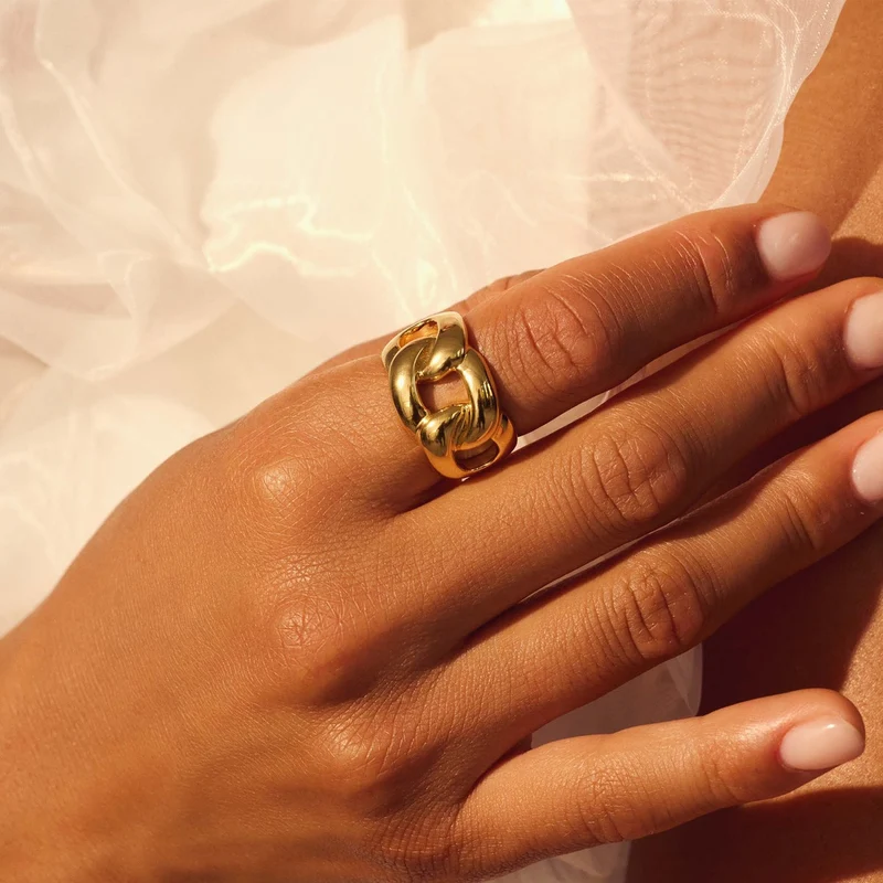Parte Di Me Bibbiena Poppi Adriane 925 Sterling Silver Gold Plated Ring PDM33069-60