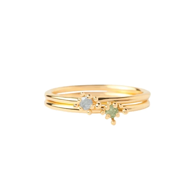 P D Paola Color 925 Sterling Silver Ring with Gold Plating AN01-C94-16
