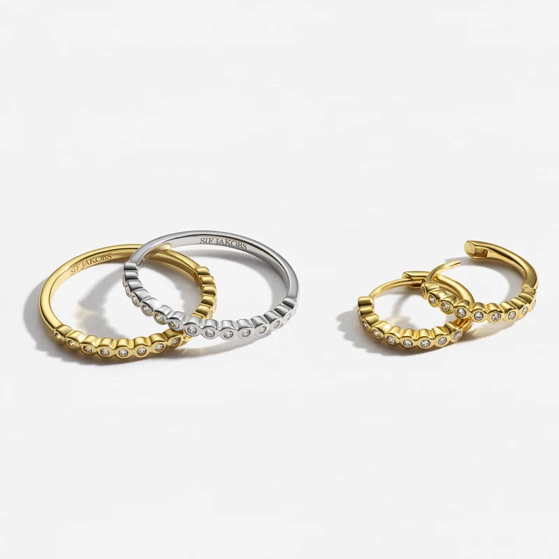 Sif Jakobs 925 Sterling Silver Sarzana Ring SJ-R2750-CZ-56