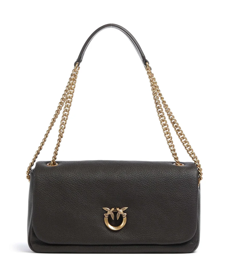 Pinko Click Soft Horizontal Chain Schultertasche marrone marasca/antique gold