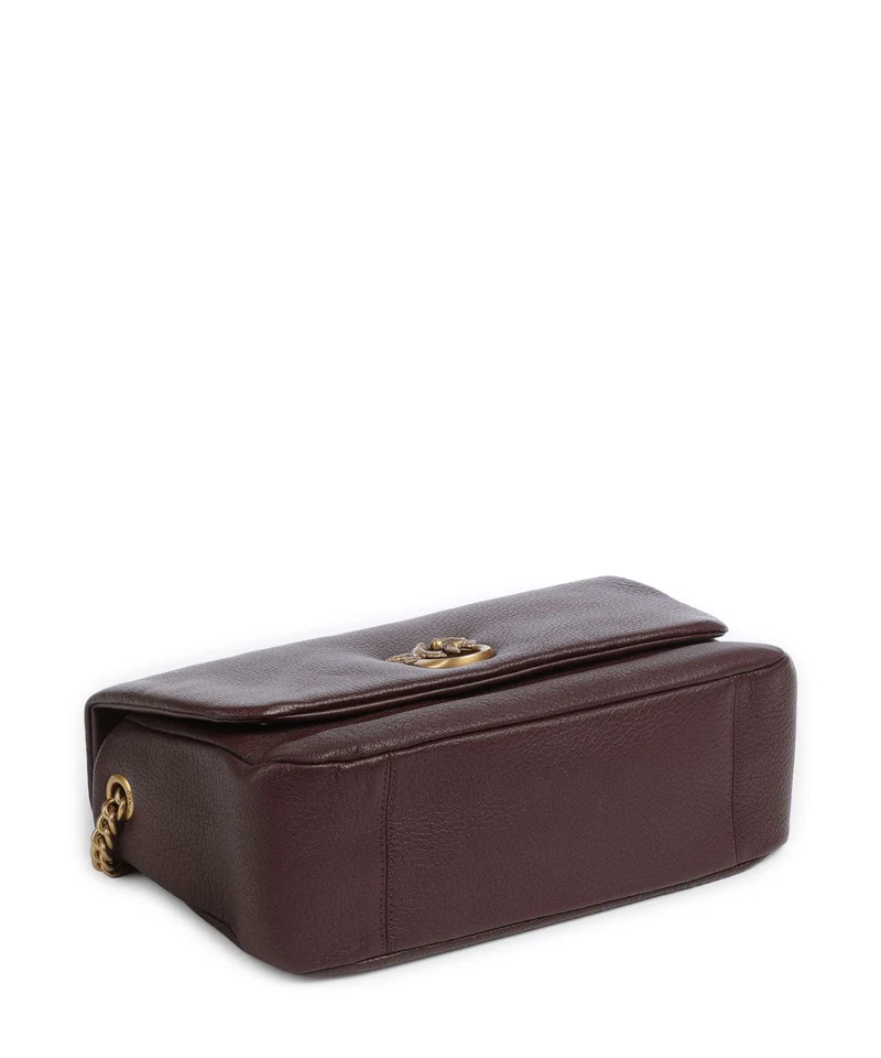 Pinko Click Soft Horizontal Chain Schultertasche castano intenso/antique gold