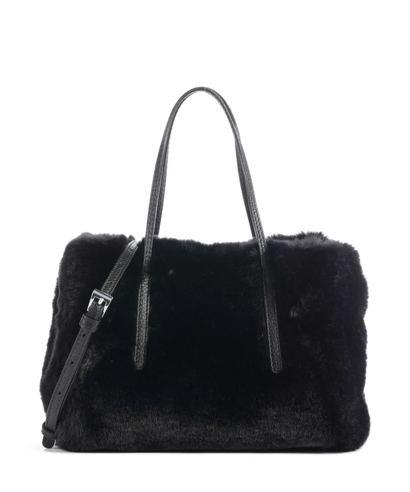 Abro Fur Noelle Handtasche black/nickel