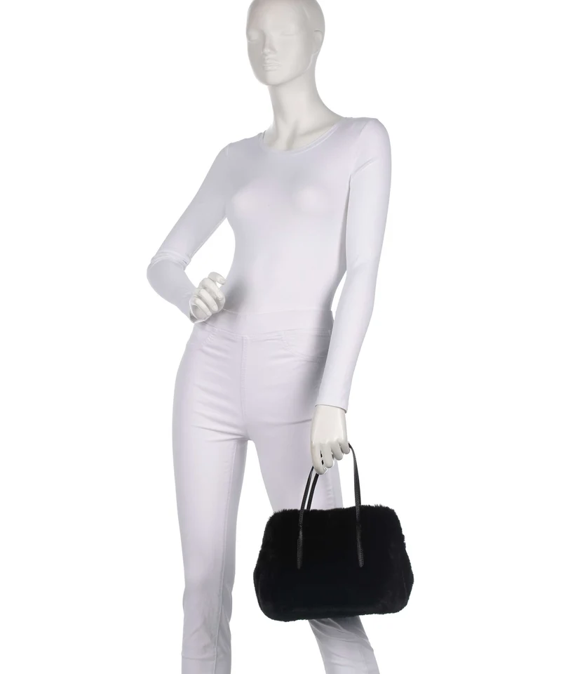 Abro Fur Noelle Handtasche black/nickel