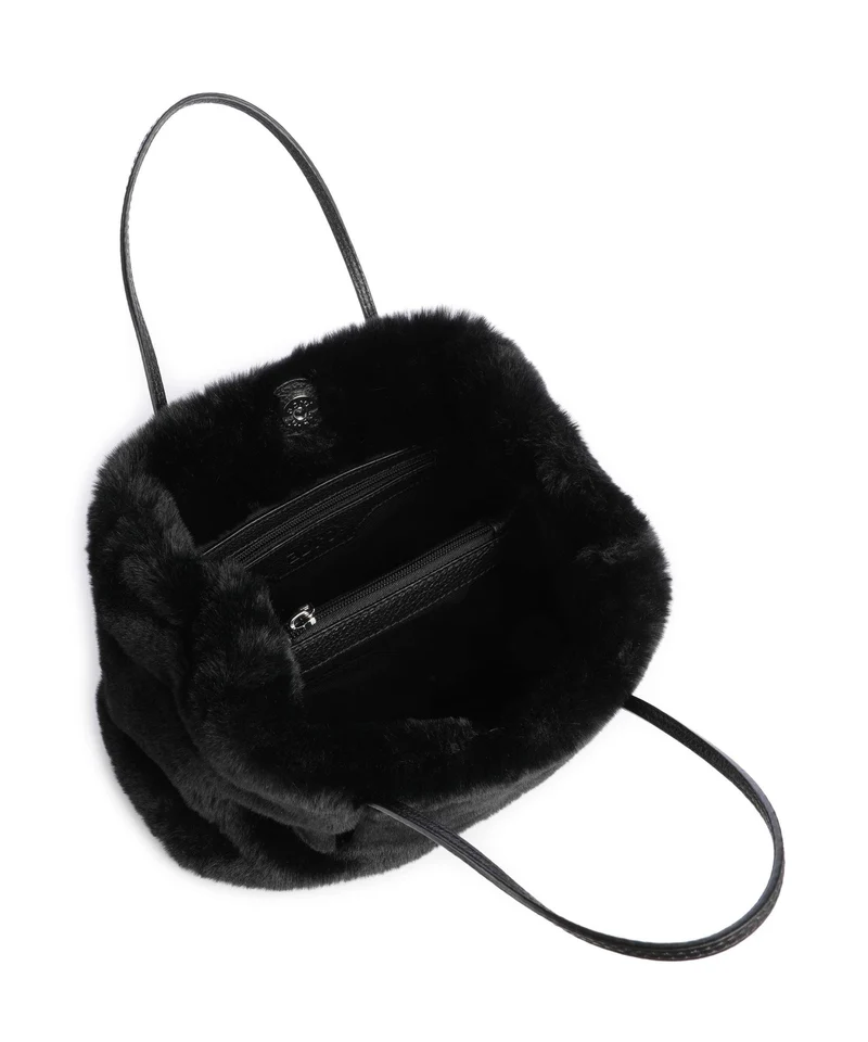 Abro Fur Noelle Handtasche black/nickel
