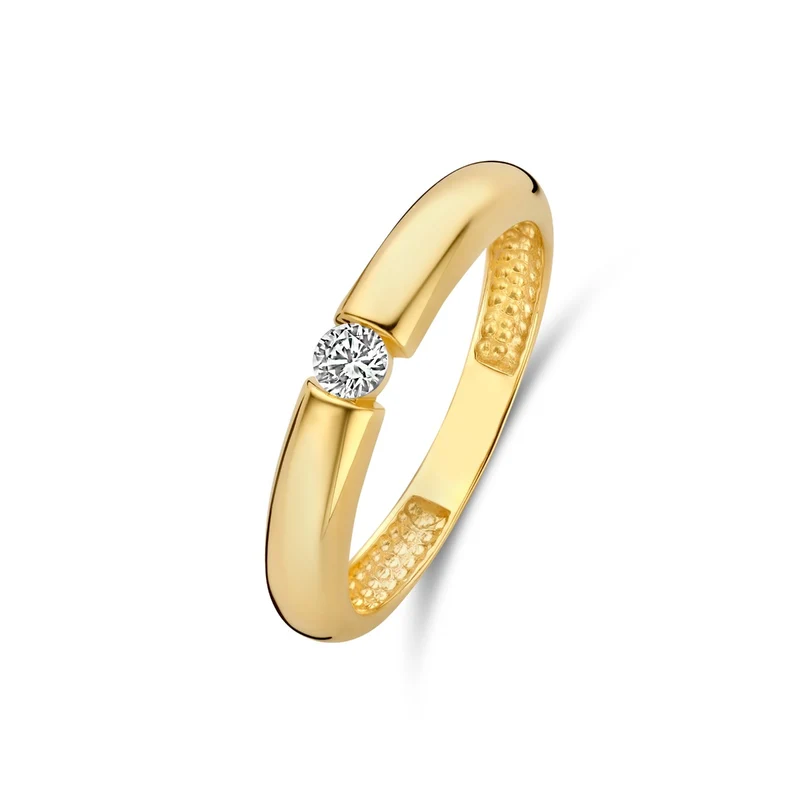 Beloro Jewels Monte Napoleone Stella 9 karat gold ring with zirconia BO330034-48