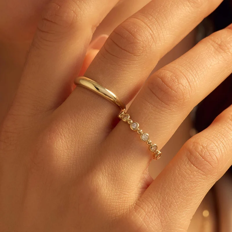 Beloro Jewels Monte Napoleone Stella 9 karat gold ring with zirconia BO330037-58