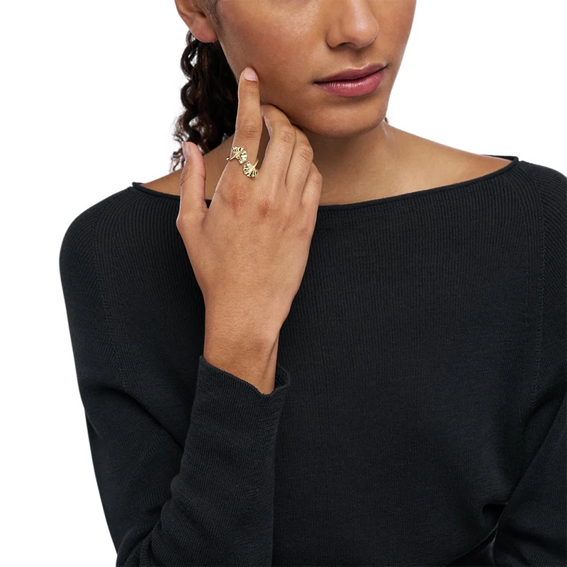 Emporio Armani Gold Coloured Copper Ring EGS32607108