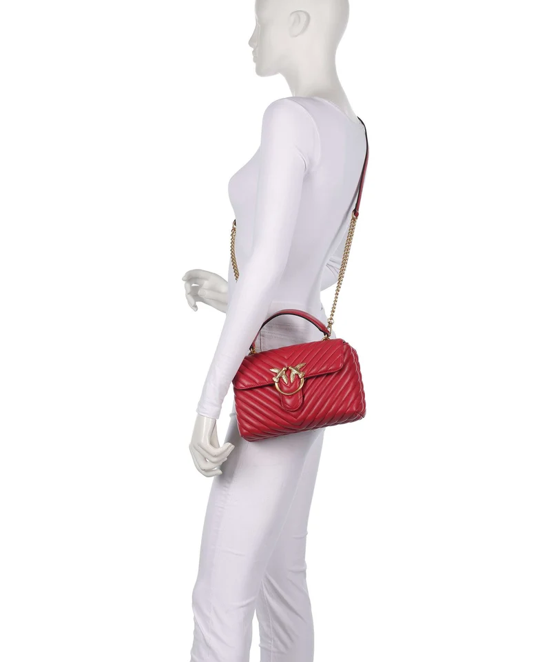 Pinko Love Lady Puff Mini Handtasche rosso rio/antique gold
