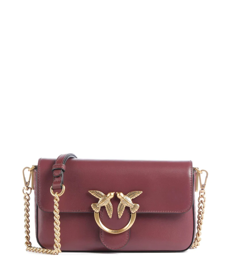 Pinko Love One Mini Slouchy Umhängetasche ribes intenso/antique gold