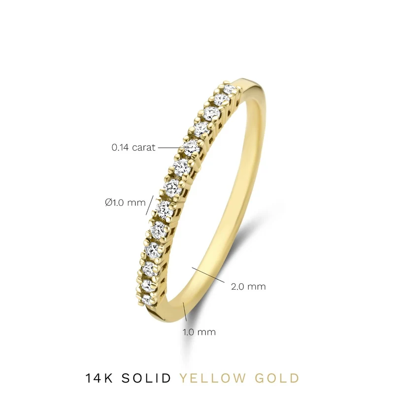 Isabel Bernard De la Paix Madeline 14 Karat Goldring mit Diamant 0.18 ct IBD330023-54