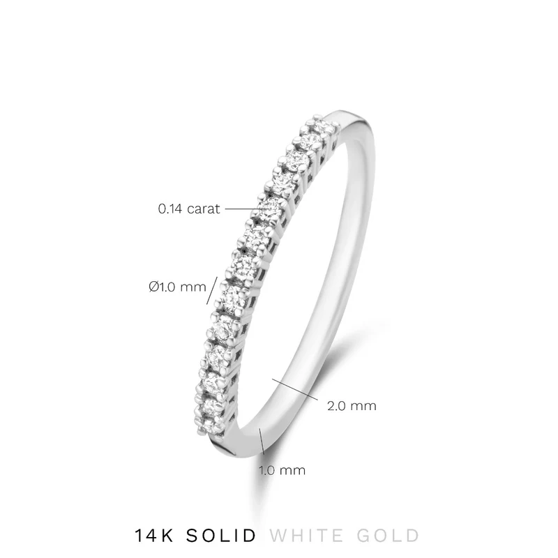 Isabel Bernard De la Paix Madeline 14 Karat | Weißgold Ring | Diamant 0.14 Karat | IBD330021-50