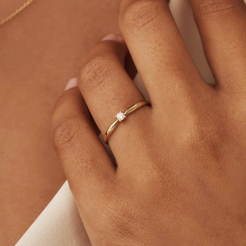 Isabel Bernard De la Paix Céline 14 Karat | Gold Ring | Diamant 0.05 Karat | IBD330001-48