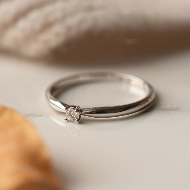 Isabel Bernard De la Paix Celesse 14 Karat | Weißgold Ring | Diamant 0.07 Karat | IBD330005-54