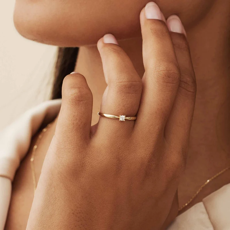 Isabel Bernard De la Paix Celesse 14 Karat | Gold Ring | Diamant 0.07 Karat | IBD330002-54