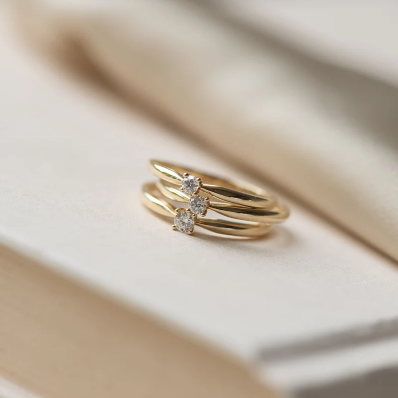 Isabel Bernard De la Paix Celesse 14 Karat | Gold Ring | Diamant 0.07 Karat | IBD330002-54