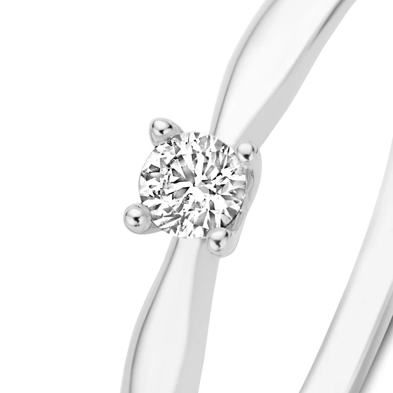 Isabel Bernard De la Paix Christine 14 Karat | Weißgold Ring | Diamant 0.10 Karat | IBD330006-48