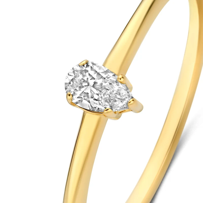 Isabel Bernard De la Paix Eloise 14 karat gold ring with diamond 0.15 carat IBD330044-52