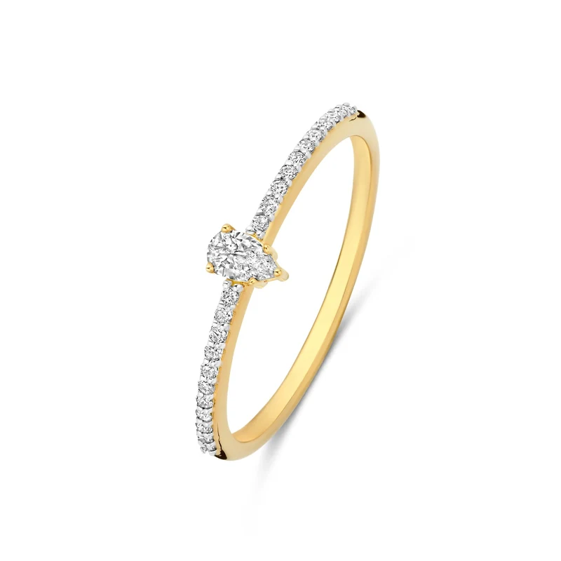 Isabel Bernard De la Paix Eloise 14 karat gold ring with diamond 0.10 carat IBD330043-48