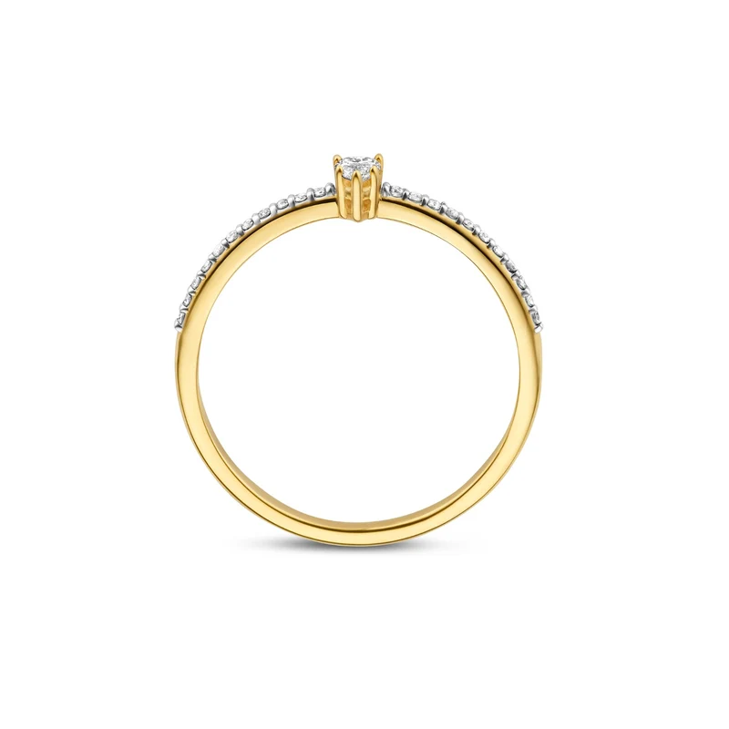 Isabel Bernard De la Paix Eloise 14 karat gold ring with diamond 0.10 carat IBD330043-48