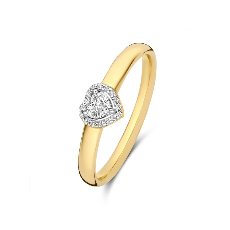 Isabel Bernard De la Paix Amore 14 karat gold ring with diamond 0.14 carat IBD330047-48