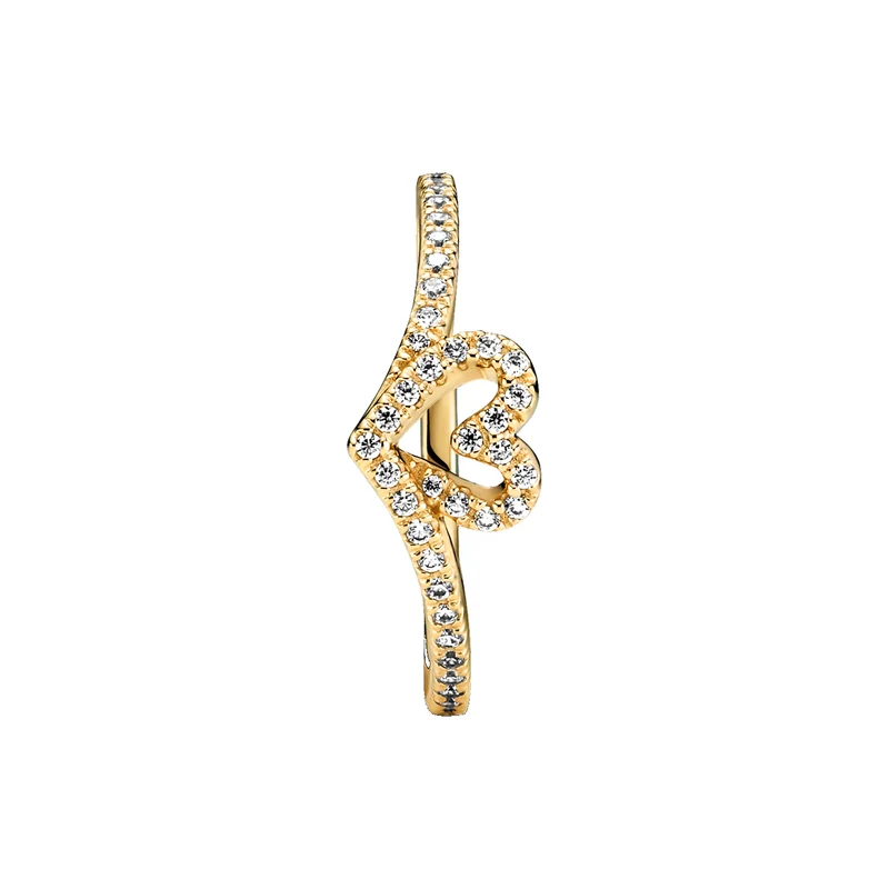 Pandora Timeless Goldfarbene Wishbone Heart 169302C01-54