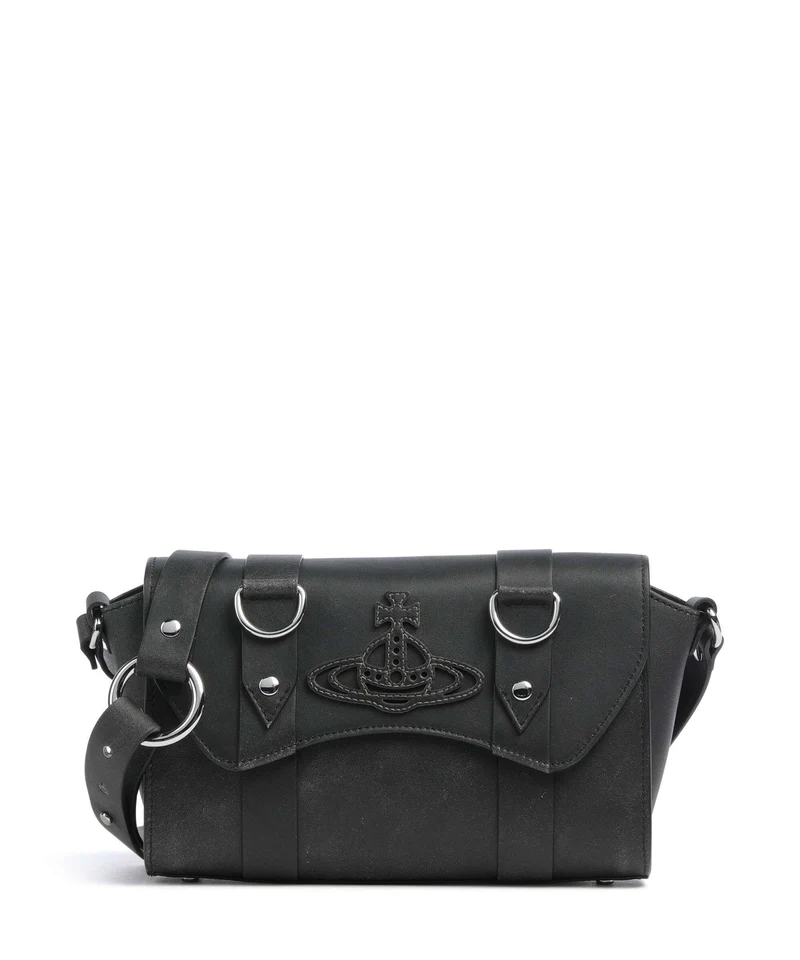 Vivienne Westwood Kimmy Distressed Umhängetasche off black
