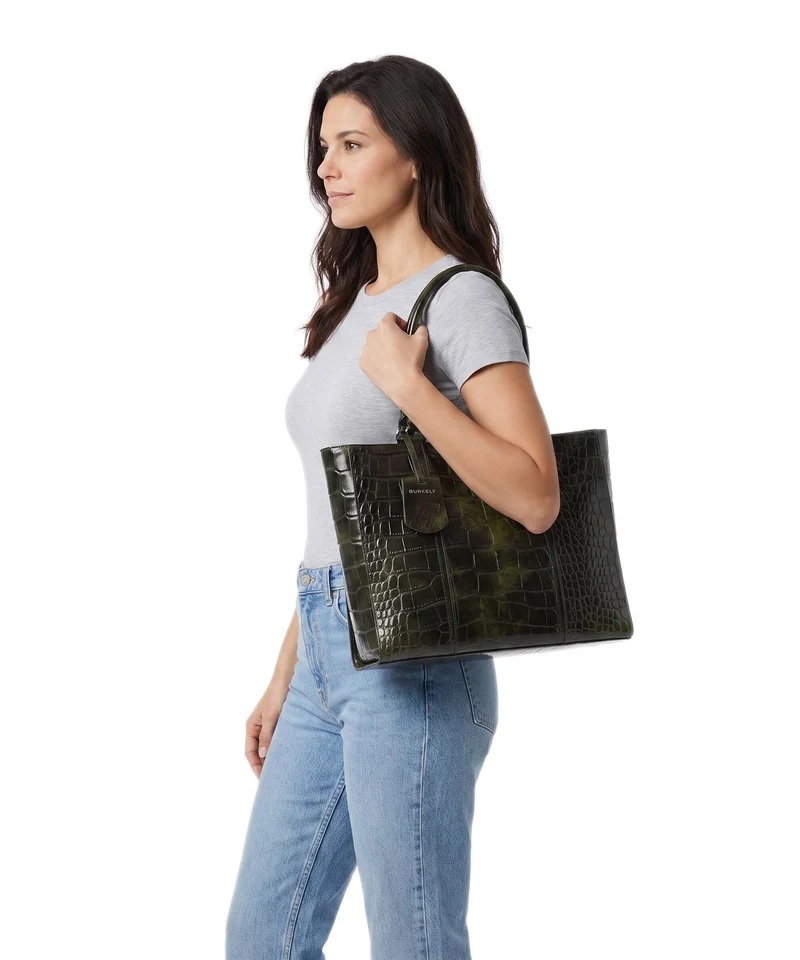 Burkely Cool Colbie Shopper olive patent