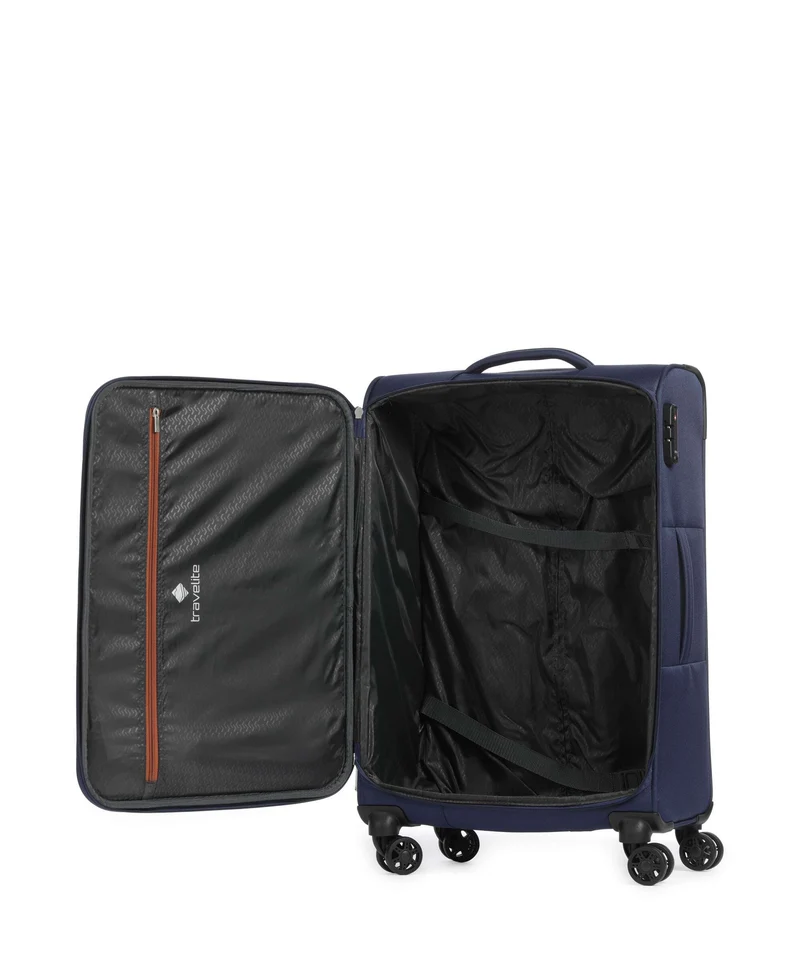 Travelite Priego 4-Rollen Trolley Set navy