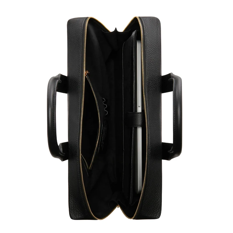 Isabel Bernard Honoré Anique Handtasche aus schwarzem Kalbsleder IB25071