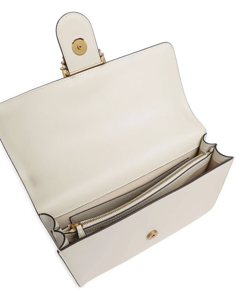 Pinko Love One Classic New Buckle Umhängetasche bianco seta/antique gold