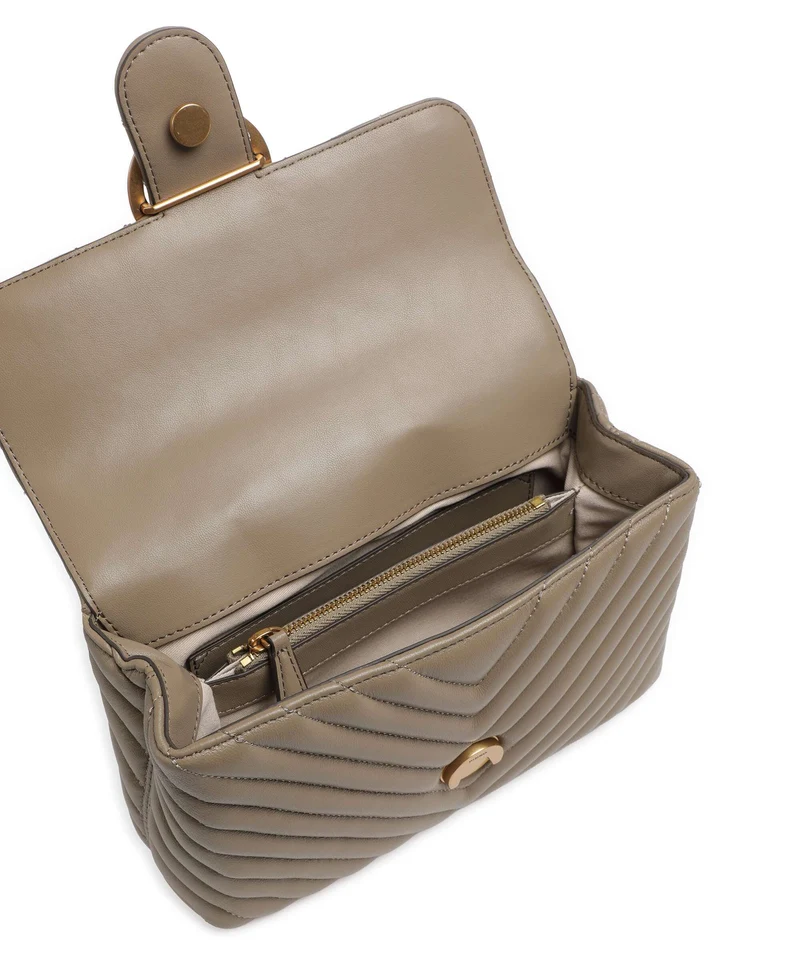 Pinko Love Lady Puff Mini Handtasche grigio talpa/antique gold