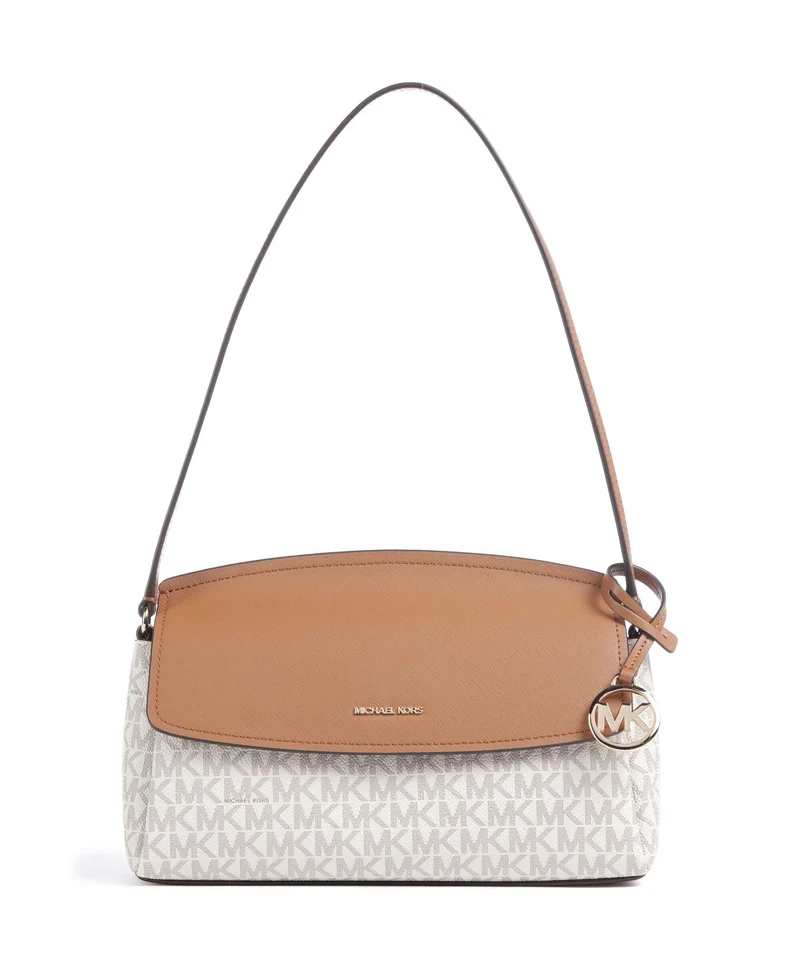 Michael Kors Landry Medium Schultertasche vanilla/acorn