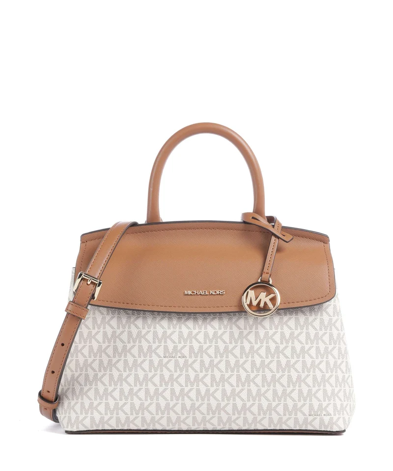 Michael Kors Landry Small Handtasche vanilla/acorn