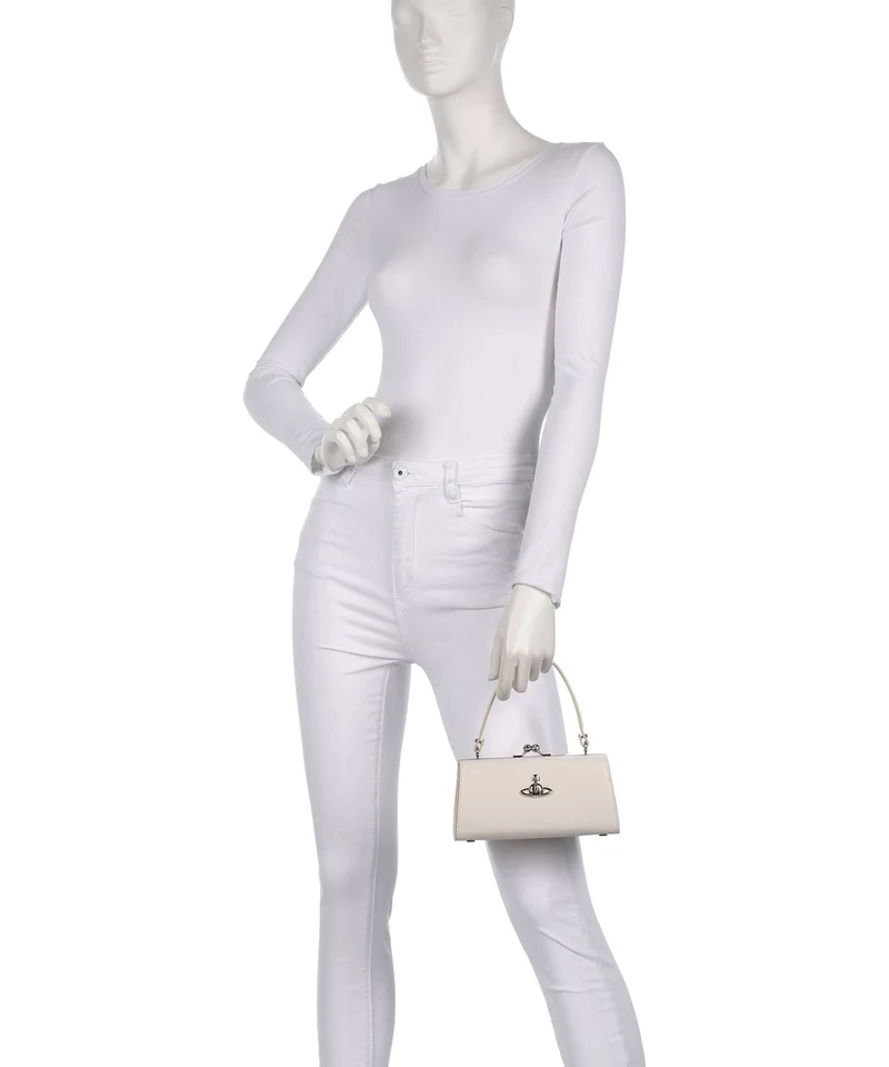 Vivienne Westwood Doll Frame Smooth XL Handtasche white