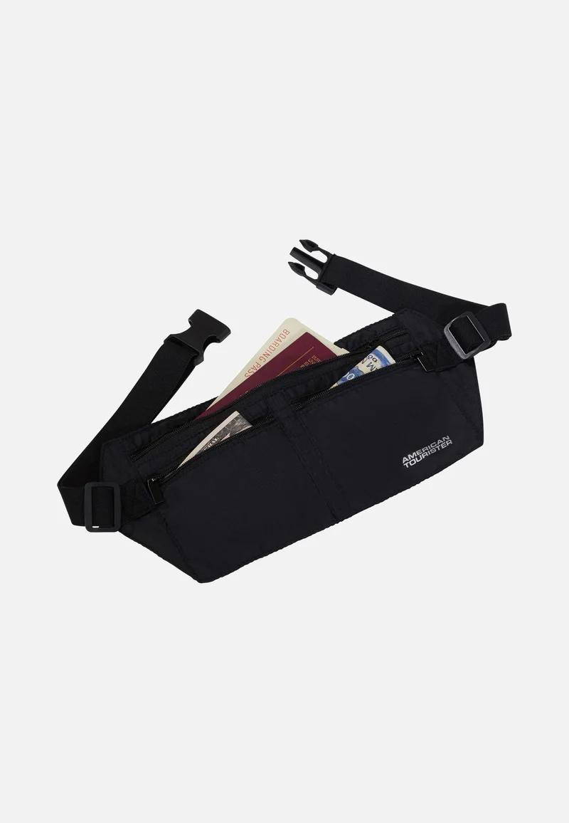 RFID Money Belt Bag Black - Accessories
