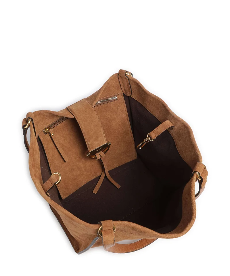 Abro Suede Temi Shopper cuoio