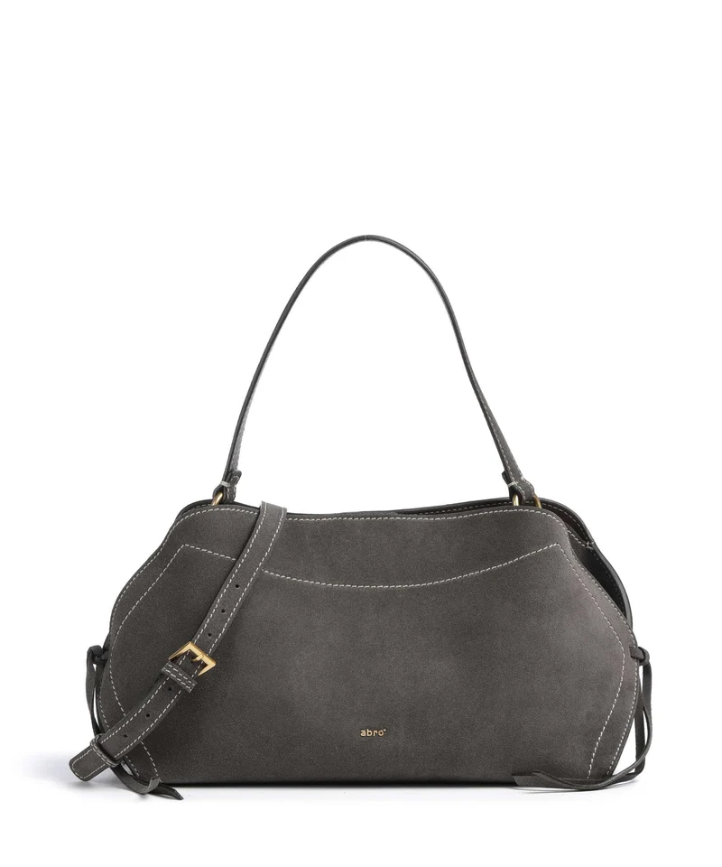 Abro Suede Necessity Small Schultertasche grey