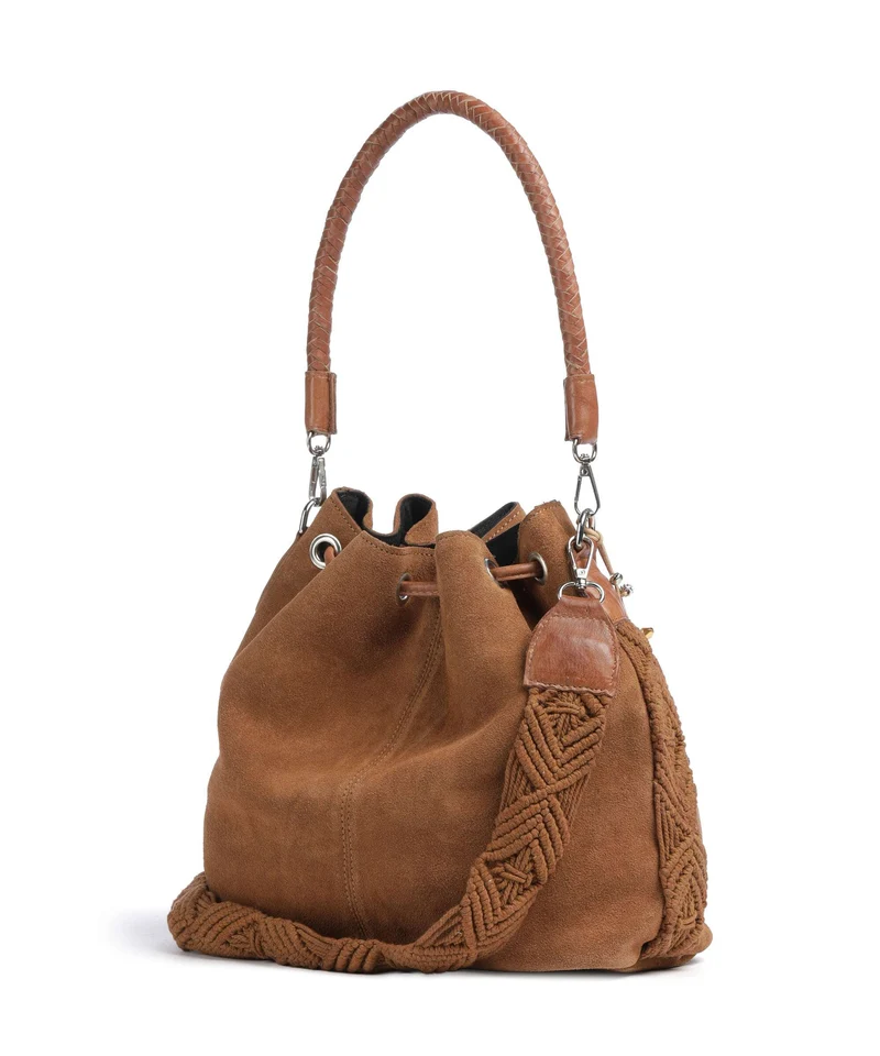 Anokhi Bucket Handtasche cognac