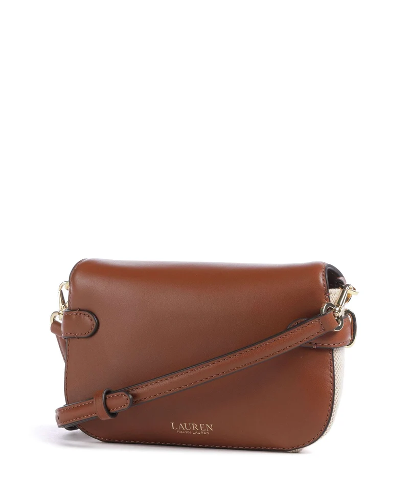Lauren Ralph Lauren Blaike Small Umhängetasche natural/buff canvas/lauren tan