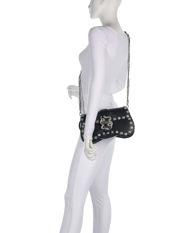 Just Cavalli Iconic Snakes Schultertasche black