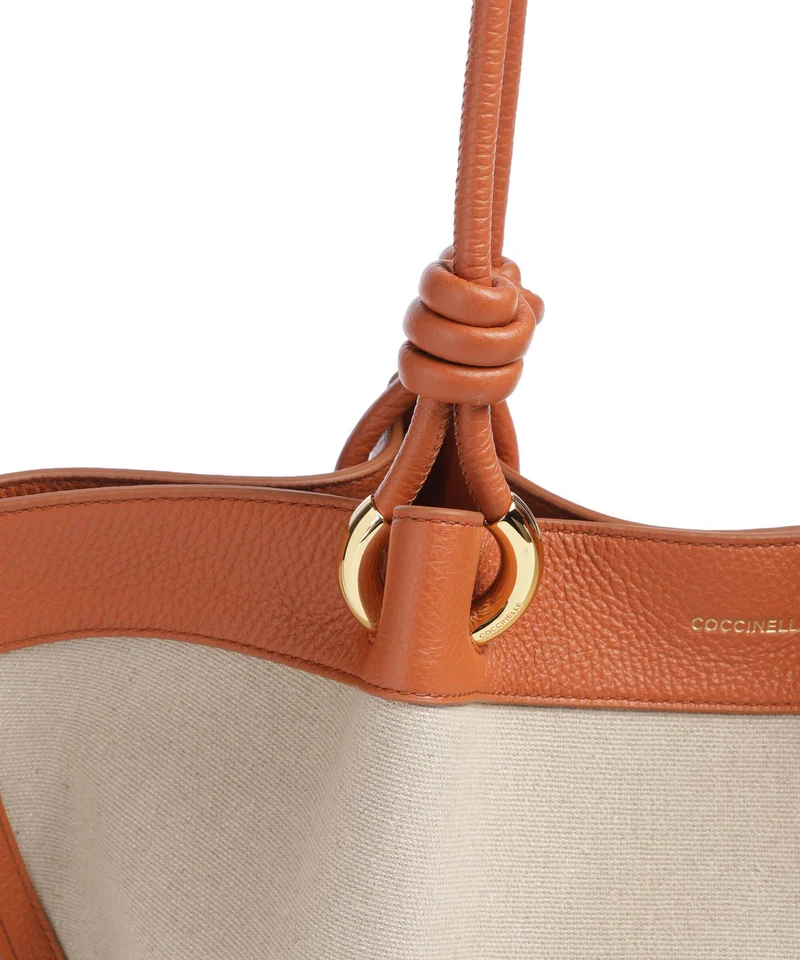 Coccinelle Finn Canvas Beuteltasche natural/crab