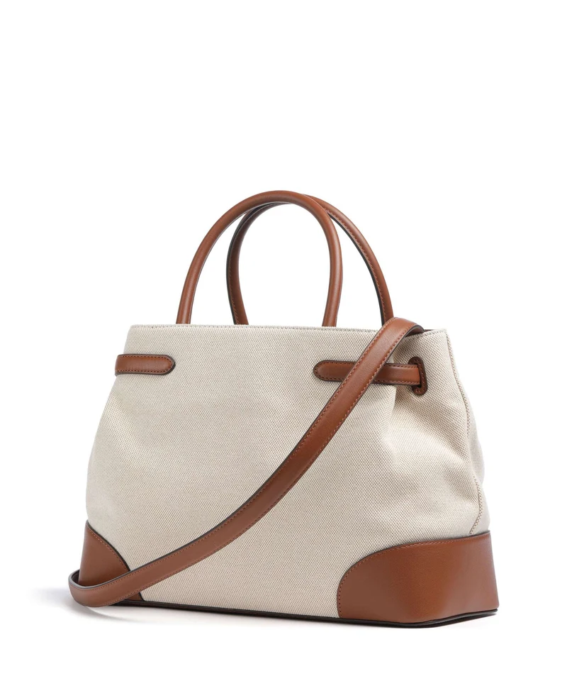 Lauren Ralph Lauren Blaike Large Handtasche natural/buff canvas/lauren tan