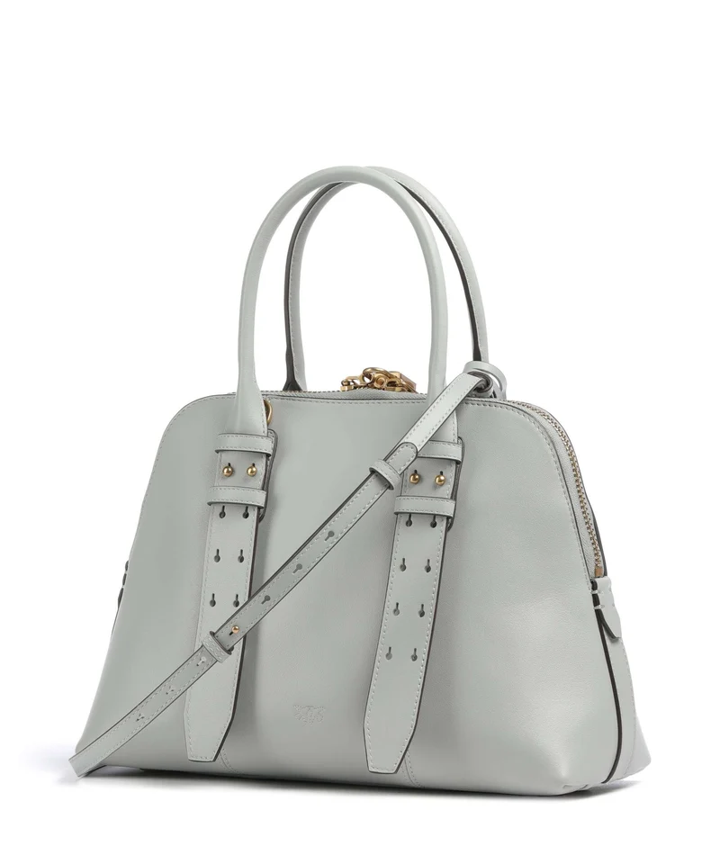 Pinko Bowling Medium Handtasche grigio perla/antique gold