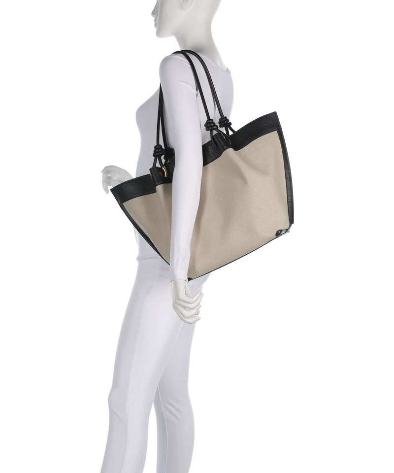 Coccinelle Finn Canvas Shopper natural/noir
