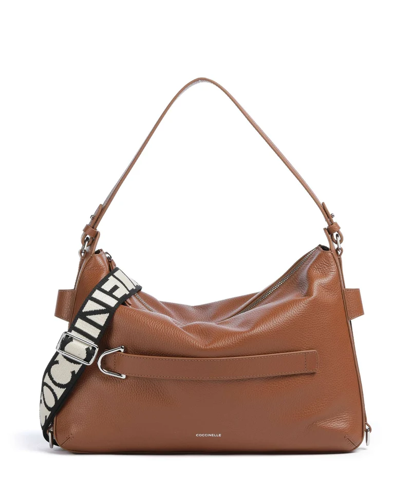 Coccinelle Gretel Ribbon Beuteltasche cognac